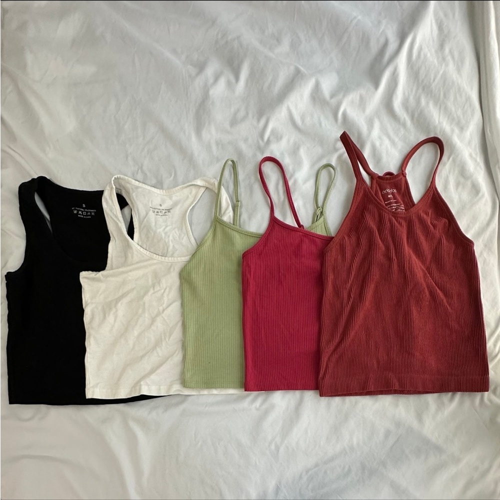 Women's Assorted Tank Tops - Black, White, Green, Pink, Red